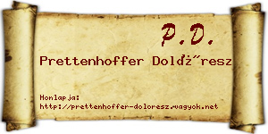 Prettenhoffer Dolóresz névjegykártya